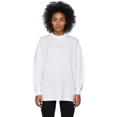 Shop Alyx 1017  9sm White Visual Long Sleeve T-shirt In 001 White