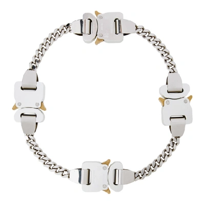 Shop Alyx 1017  9sm Silver Buckle Hero Chain Necklace In Gry0002 Sil