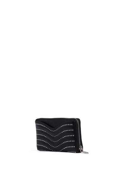 Shop Rebecca Minkoff Large Zip Around Wallet With Studs In Black