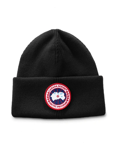 Shop Canada Goose Men's Arctic Disc Toque Knit Beanie Hat In Black