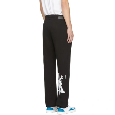 Shop Amiri Black Dagger Lounge Pants In Blk