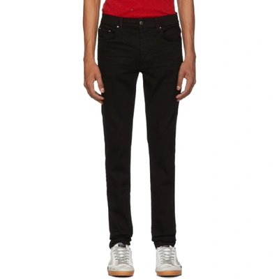 Shop Amiri Black Stack Jeans In Blk