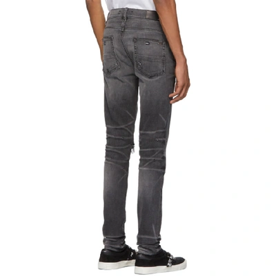 Shop Amiri Grey Broken Jeans