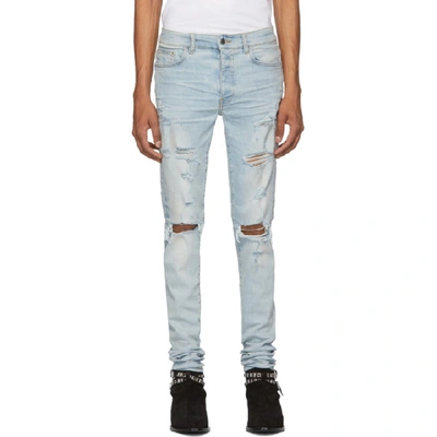 Shop Amiri Blue Thrasher Plus Jeans In Lci