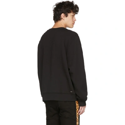 Shop Amiri Black Motley Crue Sweatshirt In Blk