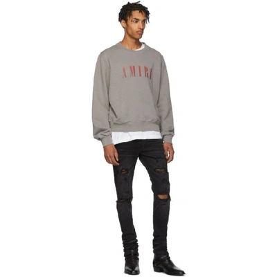 Shop Amiri Green Logo Core Sweatshirt In Grr