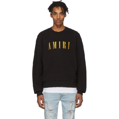 Shop Amiri Black Logo Core Sweatshirt In Bly