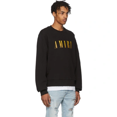 Shop Amiri Black Logo Core Sweatshirt In Bly