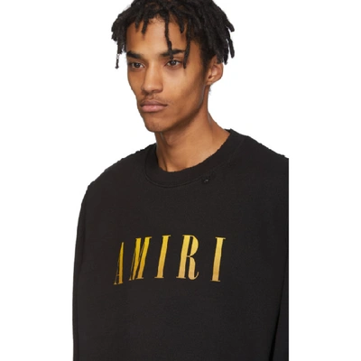 Shop Amiri Black Logo Core Sweatshirt In Bly