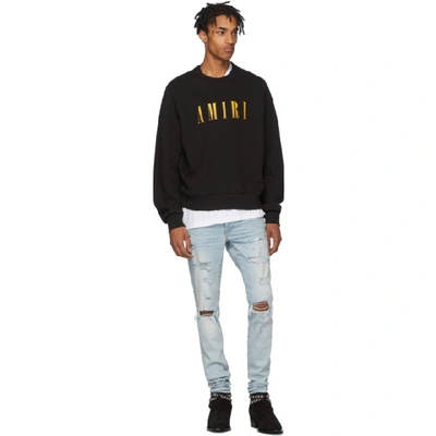 Shop Amiri Black Logo Core Sweatshirt In Bly