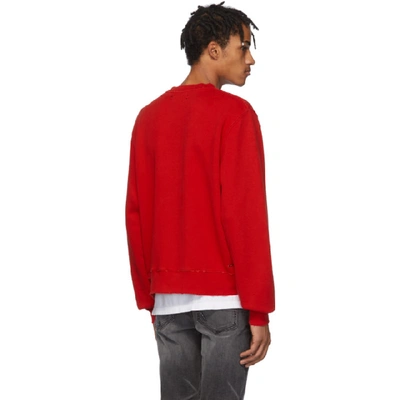 Shop Amiri Red Logo Core Sweatshirt In Rgr