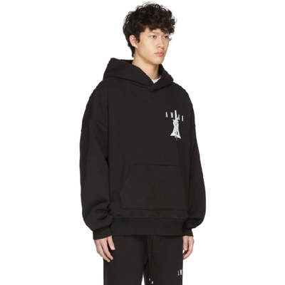 Shop Amiri Black Oversized Daggers Hoodie In Blk