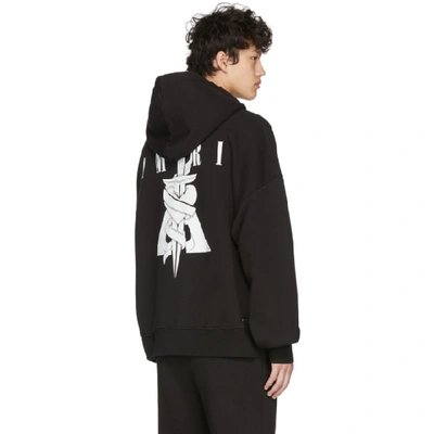 Shop Amiri Black Oversized Daggers Hoodie In Blk