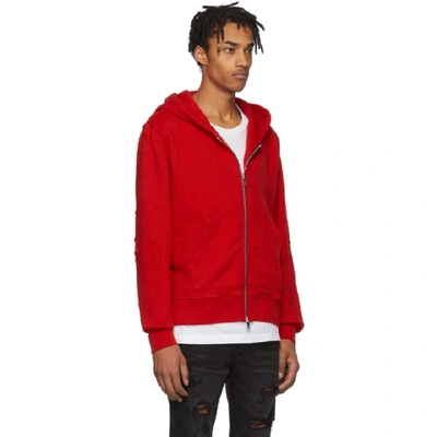 Shop Amiri Red Shotgun Hoodie