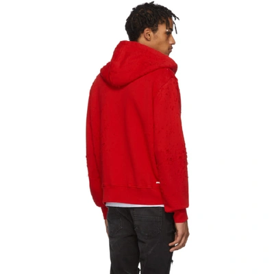 Shop Amiri Red Shotgun Hoodie