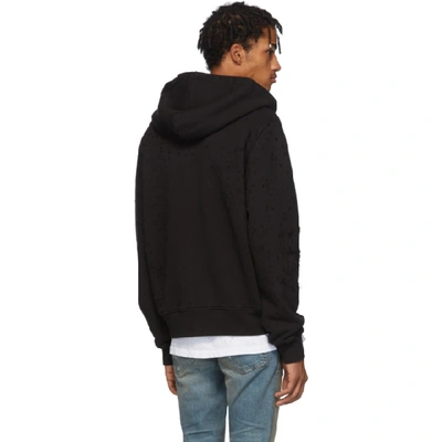 Shop Amiri Black Shotgun Zip Hoodie In Blk