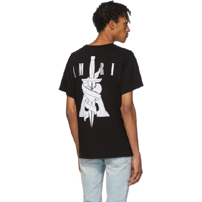 Shop Amiri Black Dagger T-shirt In Blk