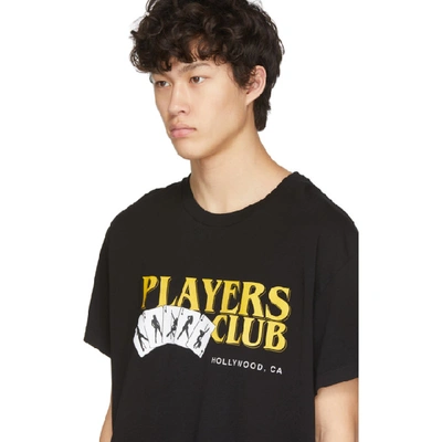 Shop Amiri Black Players Club T-shirt In Blk