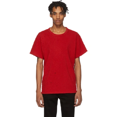 Shop Amiri Red Shotgun T-shirt