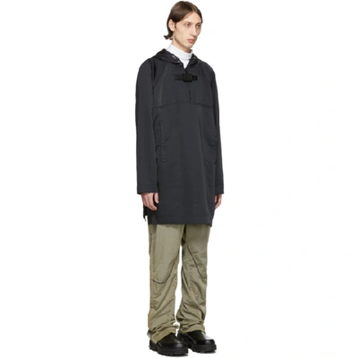 Shop Alyx 1017  9sm Black Pullover Hooded Coat In Blk0001