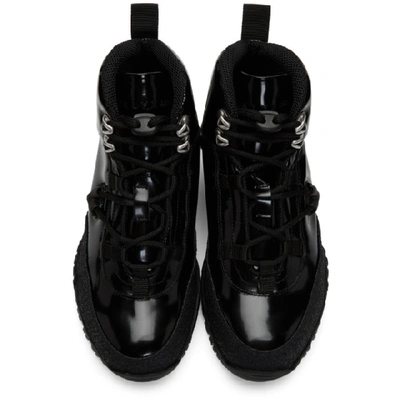 Shop Alyx Black Patent Hiking Boots