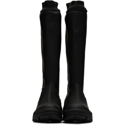 Shop Alyx 1017  9sm Black Fixed Sole Knee Boots In Blk0001