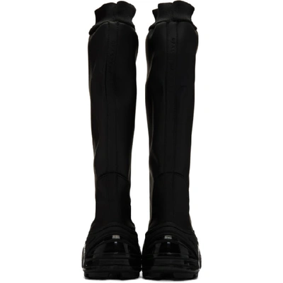 Shop Alyx 1017  9sm Black Fixed Sole Knee Boots In Blk0001