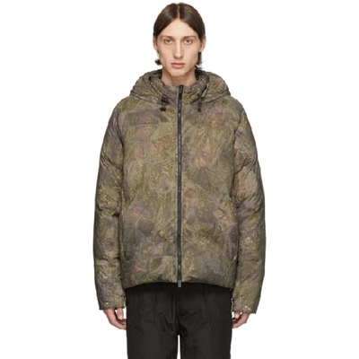 Shop Alyx 1017  9sm Green Down Camouflage Hooded Puffer Jacket In Grn0001