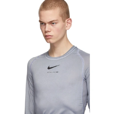 Shop Alyx 1017  9sm Grey Nike Edition Dye Long Sleeve T-shirt In Gry0001