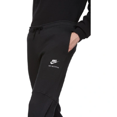 Shop Alyx 1017  9sm Black Nike Edition Camo Underlay Lounge Pants In Blk0001