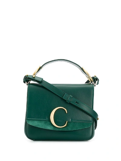 Shop Chloé Small  C Bag In Green