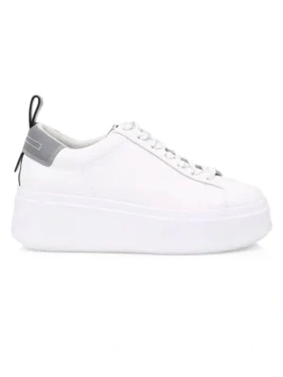 Shop Ash Women's Moon Platform Sneakers In White Silver