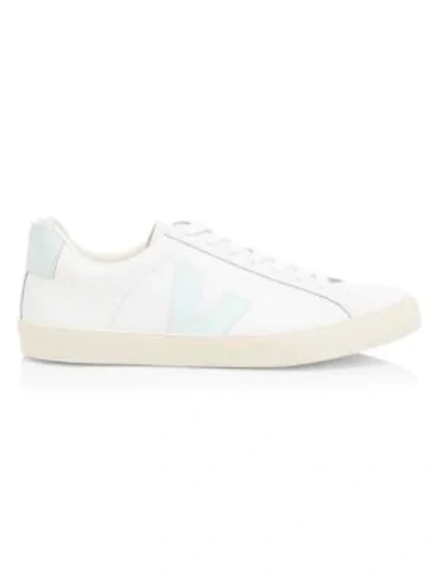 Shop Veja Esplar Leather Low-top Sneakers In Extra White