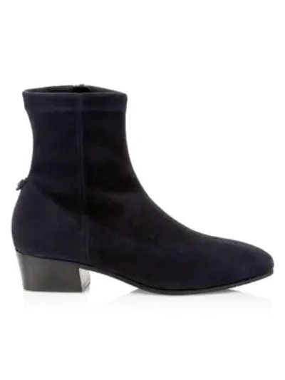 Shop Aquatalia Women's Fabianna Suede Ankle Boots In Black