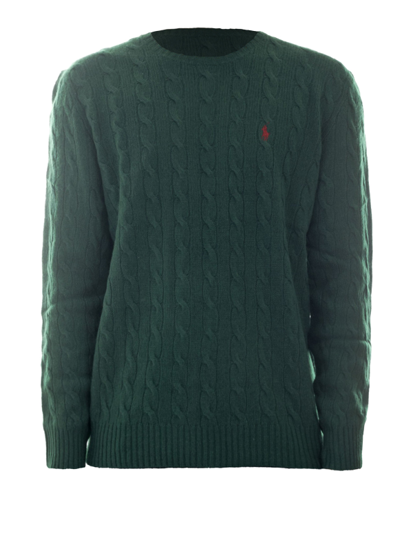 dark green polo sweater