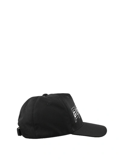 Shop Givenchy Logo Print Baseball Cap In Black