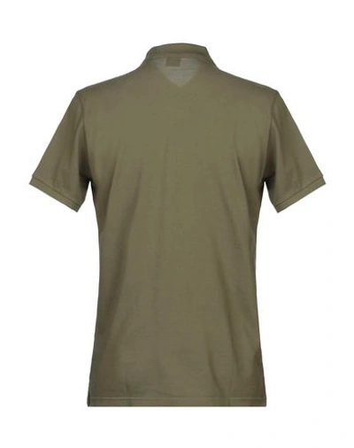 Shop Aspesi Polo Shirts In Military Green