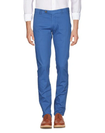 Shop Berwich Casual Pants In Bright Blue