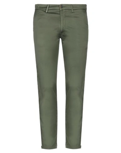 Shop Re-hash Re_hash Man Pants Military Green Size 29 Cotton, Elastane