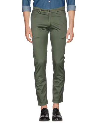 Re-hash Re_hash Man Pants Military Green Size 30 Cotton, Lyocell, Elastane In Green