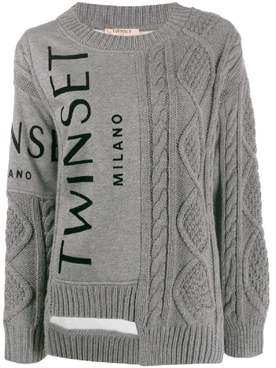 TWINSET CONTRAST KNIT JUMPER 