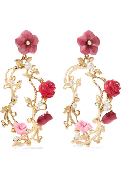 Shop Of Rare Origin Flower Whirl Gold Vermeil Multi-stone Earrings