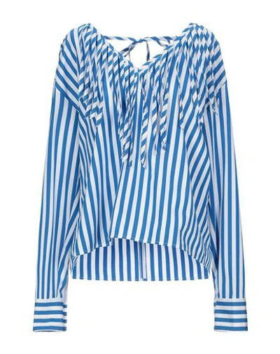 Shop Msgm Blouses In Blue