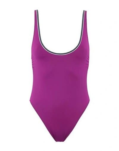 Shop Stella Mccartney One-piece Swimsuits In Purple