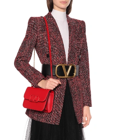 Shop Valentino Vsling Small Leather Shoulder Bag In Red