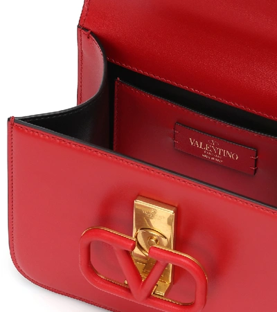 Shop Valentino Vsling Small Leather Shoulder Bag In Red