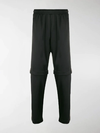 Shop Fendi Logo-stripe Detachable-leg Trousers In Black