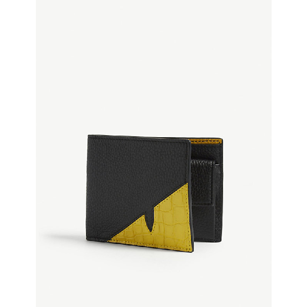 fendi yellow eyes wallet