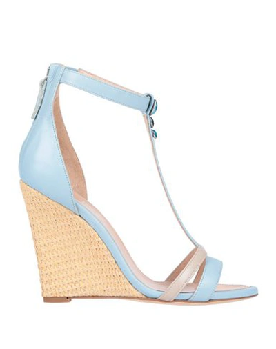 Shop Lamperti Milano Woman Sandals Sky Blue Size 7 Soft Leather