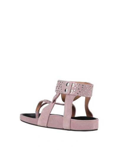 Shop Isabel Marant Toe Strap Sandals In Pastel Pink